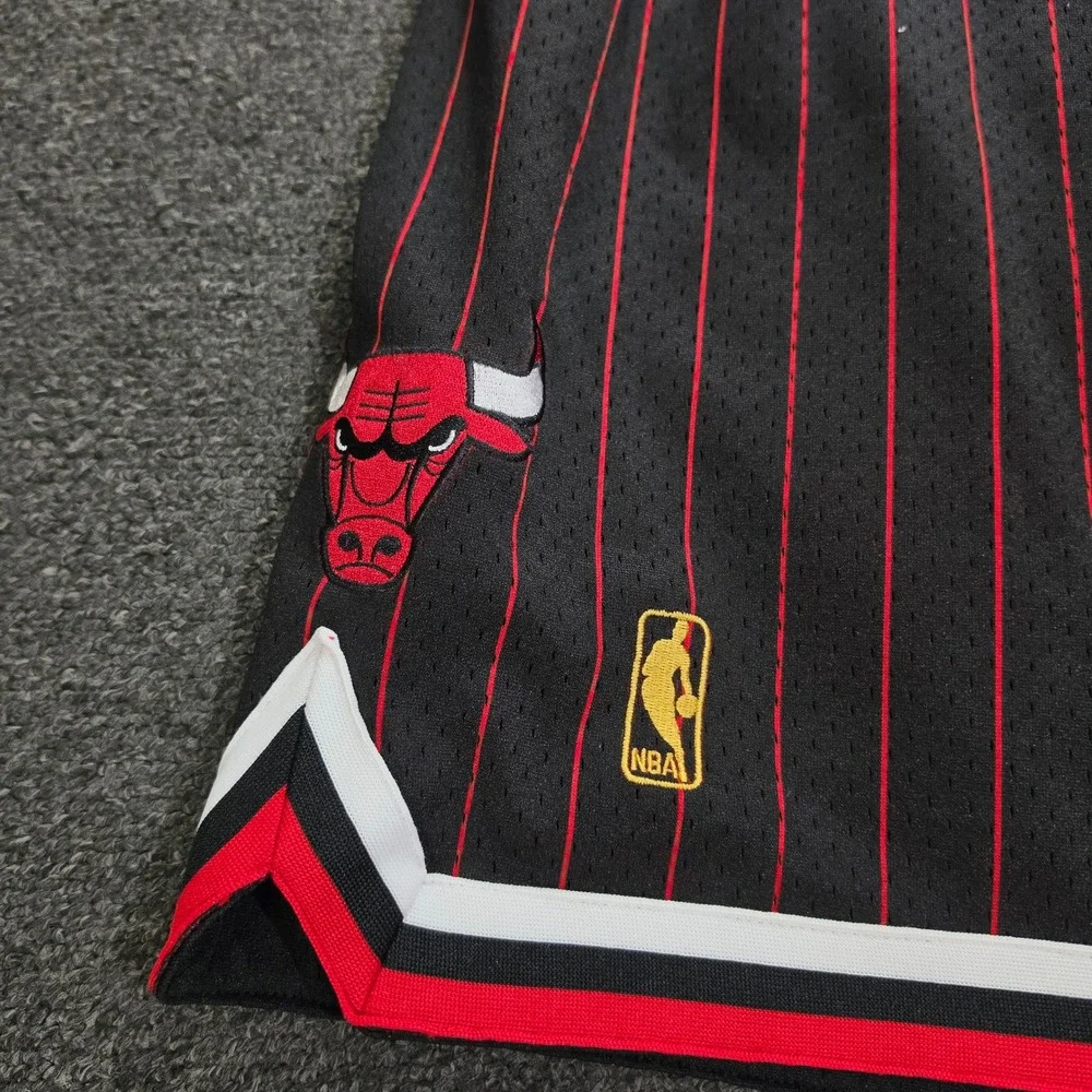 Chicago Bulls Mitchell & Ness Basketball Shorts Mens Large Pinstripe 1996-97 NBA